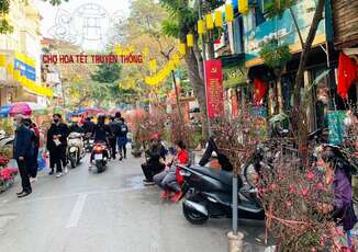 Hang Luoc, le marché du Tet coloré unique de Hanoi