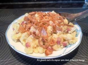 Recette de riz gluant avec maïs et haricot mungo (Xôi ngô đỗ xanh)
