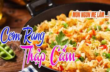 Recette du riz sauté aux crevettes et légumes (Cơm chiên tôm và rau)
