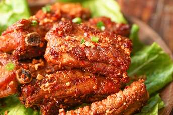 Recette du travers de porc à l'ail (sườn non xóc tỏi)