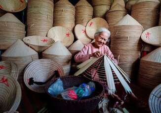 Village traditionnel de chapeaux coniques de Chuong, Hanoi